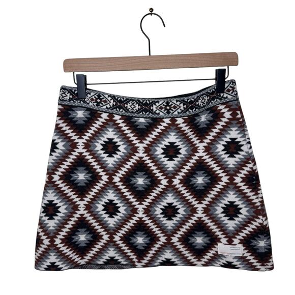 ODD MOLLY 100% Cotton Aztec Print Pull On A Line skirt Size 2/ Medium - Picture 1 of 9